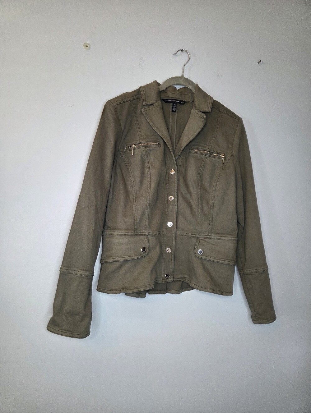 White House Black Market Taupe Utility Blazer Jacket